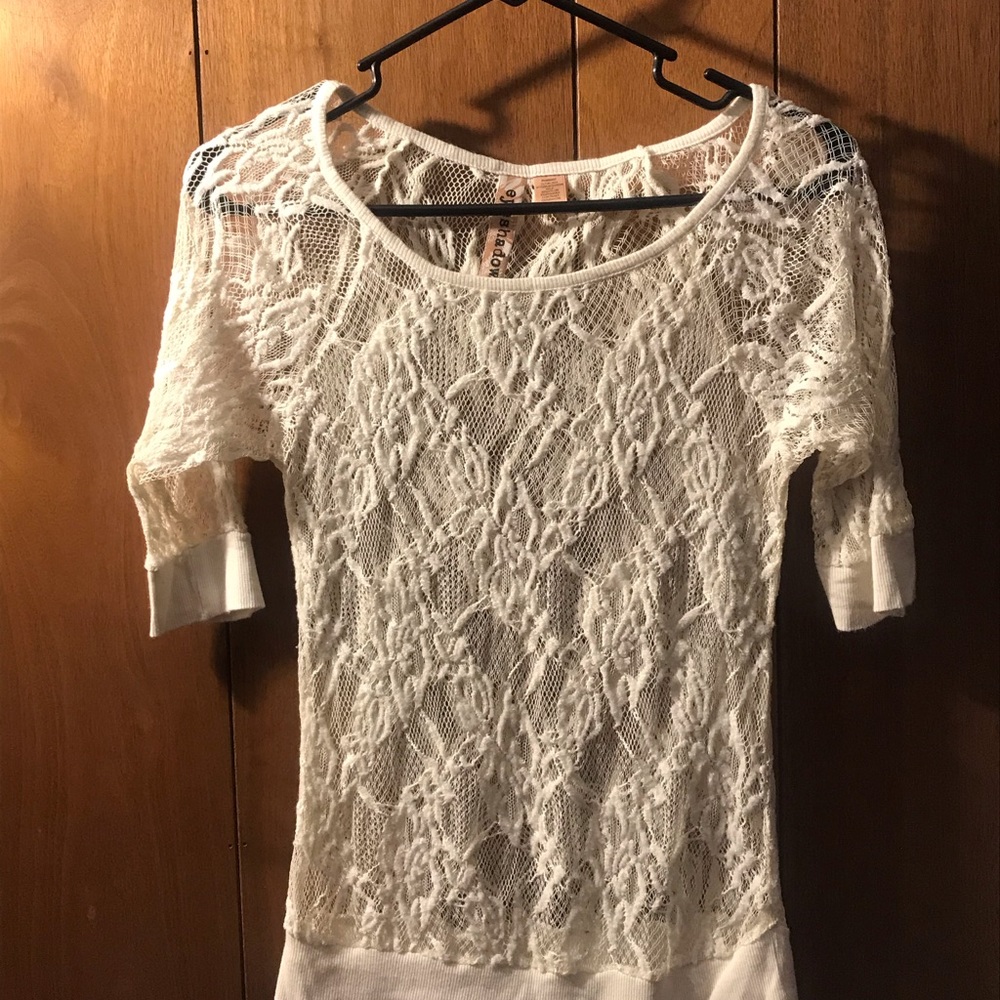 Eyeshadow see thru lace top